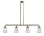 Innovations - 214-AB-G192 - Four Light Island Pendant - Franklin Restoration - Antique Brass