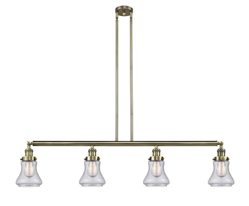 Innovations - 214-AB-G194 - Four Light Island Pendant - Franklin Restoration - Antique Brass