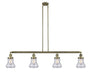 Innovations - 214-AB-G194 - Four Light Island Pendant - Franklin Restoration - Antique Brass