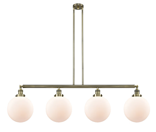 Innovations - 214-AB-G201-10 - Four Light Island Pendant - Franklin Restoration - Antique Brass