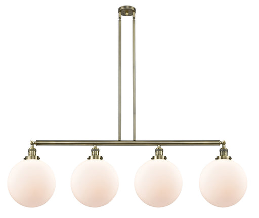 Innovations - 214-AB-G201-12 - Four Light Island Pendant - Franklin Restoration - Antique Brass