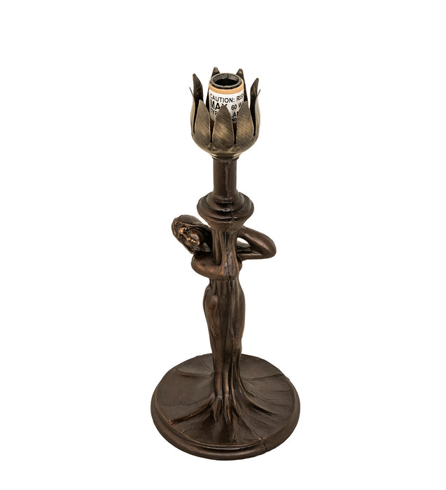 Meyda Tiffany - 16166 - One Light Table Base - Pond Lily - Mahogany Bronze