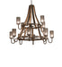 Meyda Tiffany - 245818 - 12 Light Chandelier - Barrel Stave - Bronze,Natural Wood