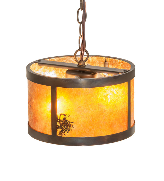 Meyda Tiffany - 247785 - Three Light Pendant - Fulton - Antique Copper,Burnished