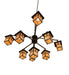 Meyda Tiffany - 247801 - Nine Light Chandelier - Hyde Park - Craftsman Brown