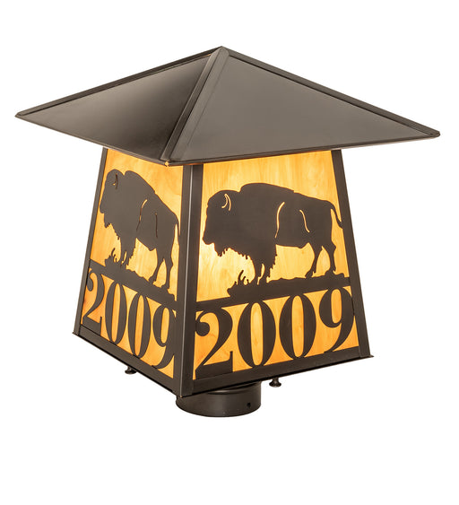 Meyda Tiffany - 250013 - One Light Post Mount - Personalized - Craftsman Brown