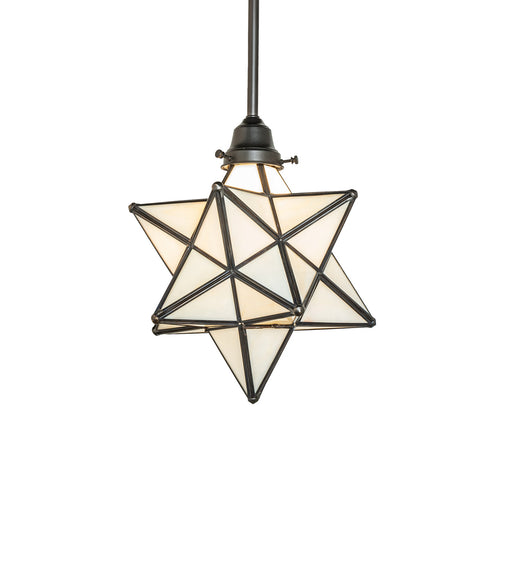 Meyda Tiffany - 251943 - 12``Pendant - Moravian Star - Craftsman Brown
