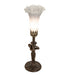 Meyda Tiffany - 253423 - One Light Mini Lamp - Grey Pond Lily - Mahogany Bronze