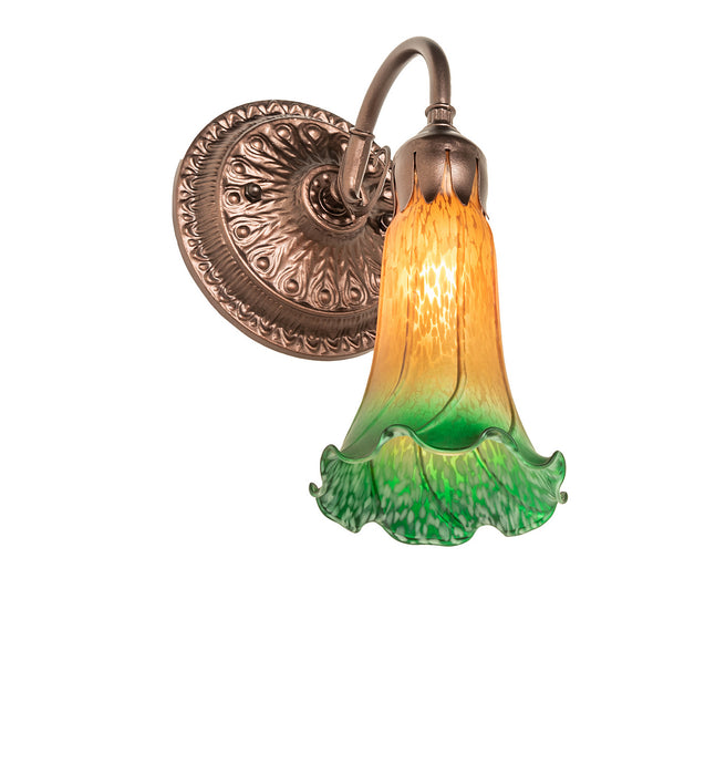 Meyda Tiffany - 253600 - One Light Wall Sconce - Amber/Green Pond Lily - Mahogany Bronze
