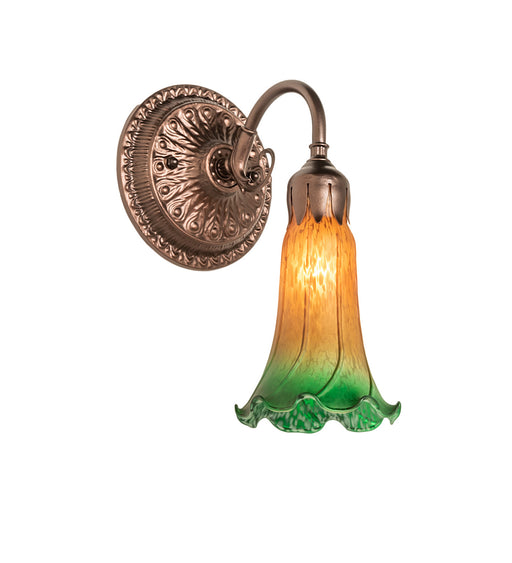 Meyda Tiffany - 253600 - One Light Wall Sconce - Amber/Green Pond Lily - Mahogany Bronze