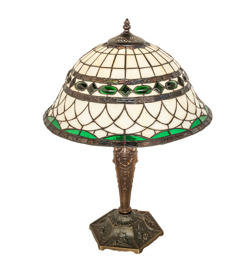 Meyda Tiffany - 253629 - One Light Table Lamp - Tiffany Roman - Antique Copper