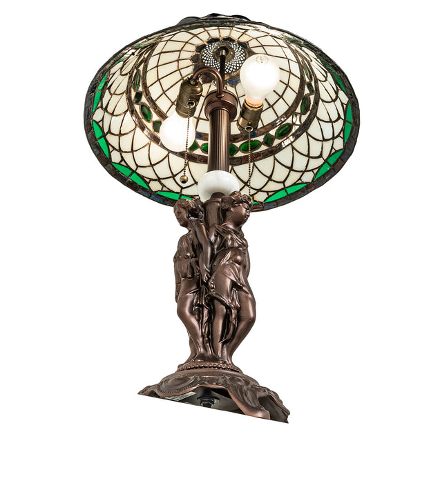Meyda Tiffany - 253641 - Two Light Table Lamp - Tiffany Roman - Mahogany Bronze