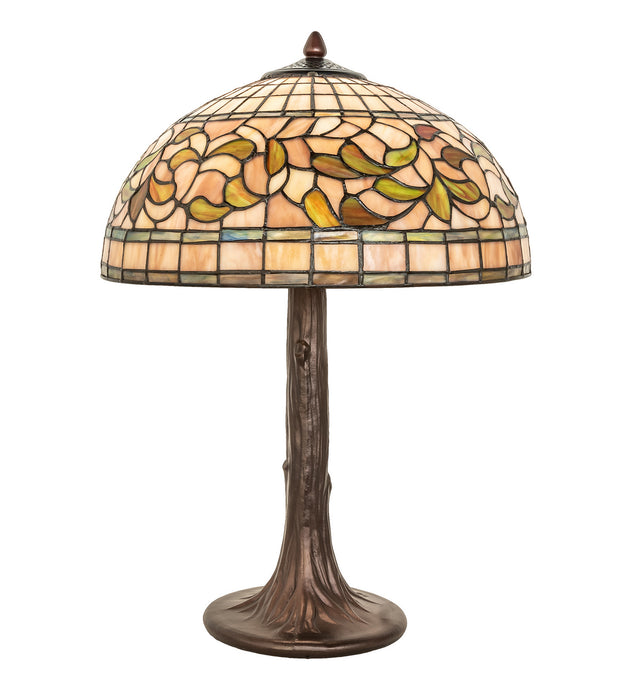Meyda Tiffany - 253821 - One Light Table Lamp - Tiffany Turning Leaf - Mahogany Bronze