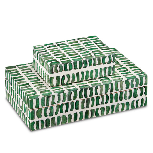 Currey and Company - 1200-0585 - Box Set of 2 - Green/White