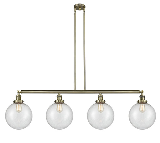 Innovations - 214-AB-G204-10 - Four Light Island Pendant - Franklin Restoration - Antique Brass