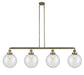 Innovations - 214-AB-G204-10 - Four Light Island Pendant - Franklin Restoration - Antique Brass