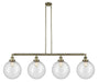 Innovations - 214-AB-G204-12 - Four Light Island Pendant - Franklin Restoration - Antique Brass