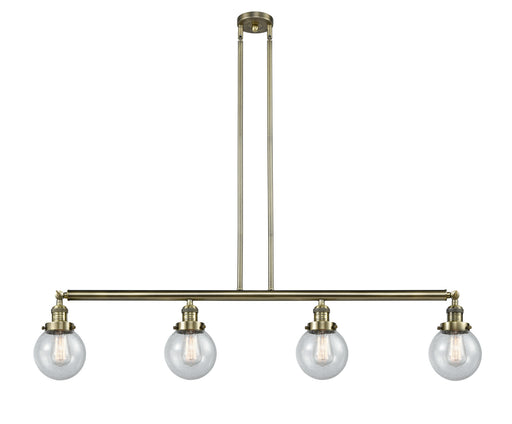 Innovations - 214-AB-G204-6-LED - LED Island Pendant - Franklin Restoration - Antique Brass