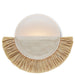 Currey and Company - 5000-0204 - One Light Wall Sconce - Sugar White/Sandstone/Natural Raffia