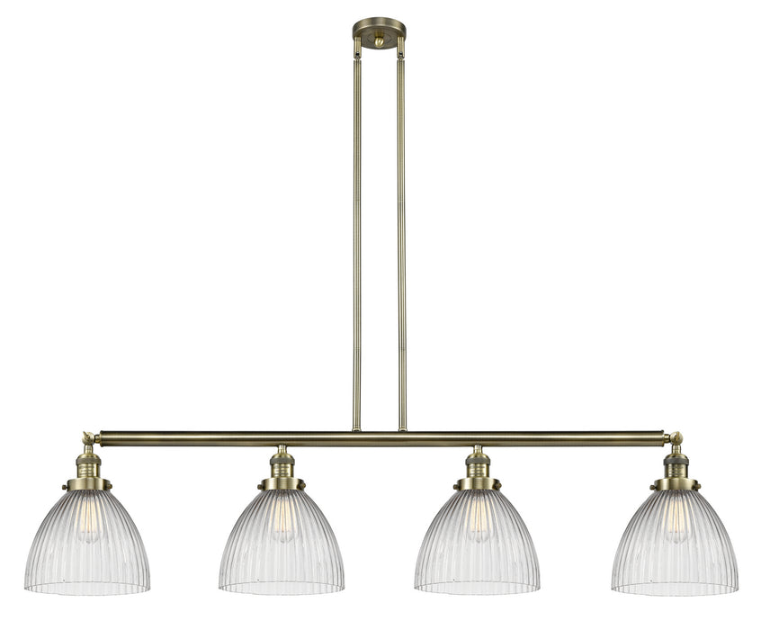 Innovations - 214-AB-G222 - Four Light Island Pendant - Franklin Restoration - Antique Brass