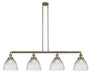 Innovations - 214-AB-G222 - Four Light Island Pendant - Franklin Restoration - Antique Brass