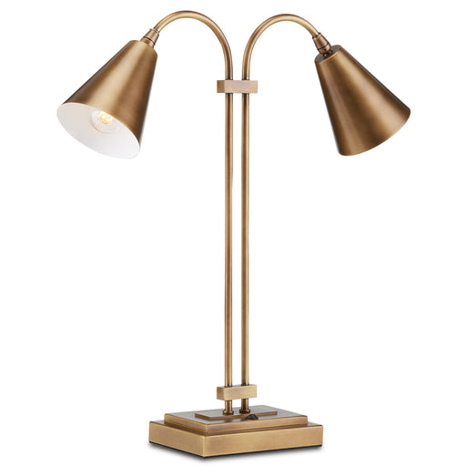 Currey and Company - 6000-0784 - Two Light Desk Lamp - Antique Brass