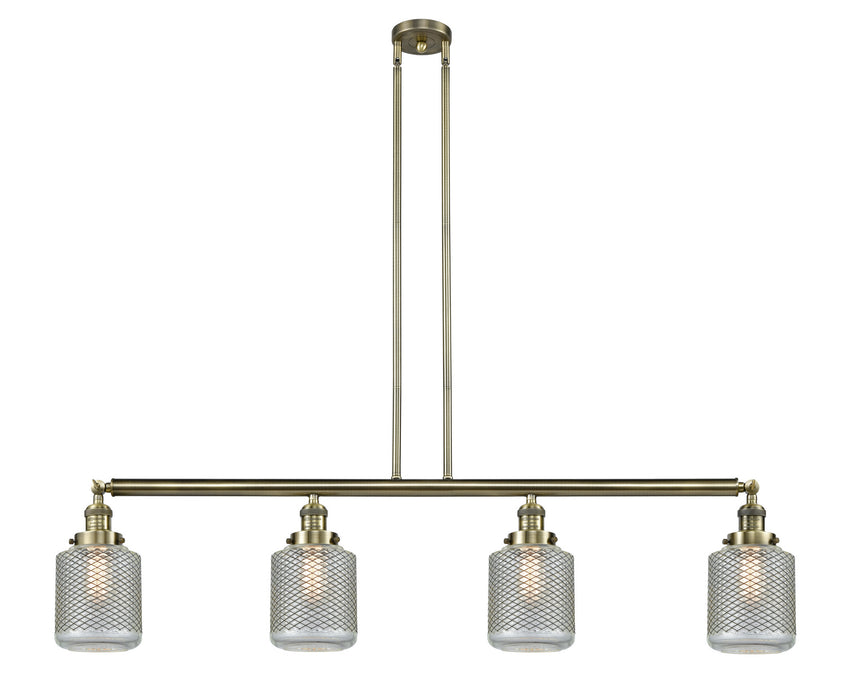 Innovations - 214-AB-G262 - Four Light Island Pendant - Franklin Restoration - Antique Brass