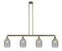 Innovations - 214-AB-G262 - Four Light Island Pendant - Franklin Restoration - Antique Brass