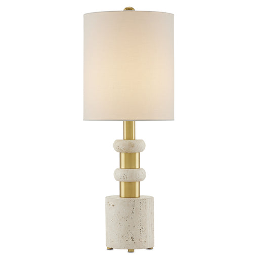 Currey and Company - 6000-0809 - One Light Table Lamp - Beige/Antique Brass