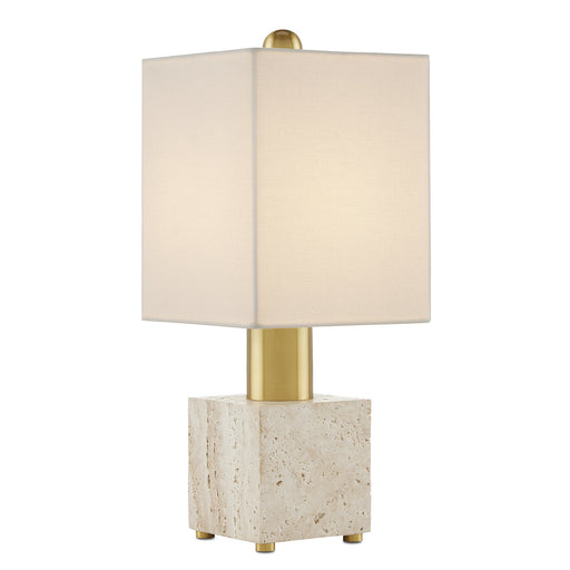Currey and Company - 6000-0810 - One Light Table Lamp - Beige/Antique Brass