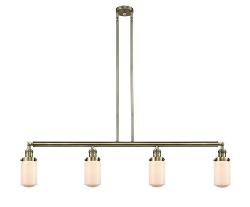 Innovations - 214-AB-G311 - Four Light Island Pendant - Franklin Restoration - Antique Brass