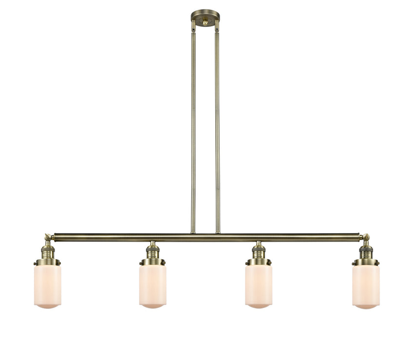 Innovations - 214-AB-G311 - Four Light Island Pendant - Franklin Restoration - Antique Brass