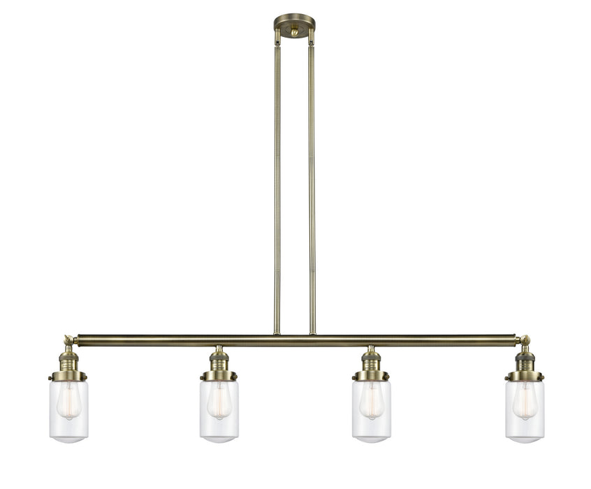 Innovations - 214-AB-G312-LED - LED Island Pendant - Franklin Restoration - Antique Brass