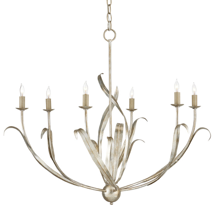 Currey and Company - 9000-0931 - Six Light Chandelier - Silver Granello