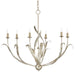 Currey and Company - 9000-0931 - Six Light Chandelier - Silver Granello