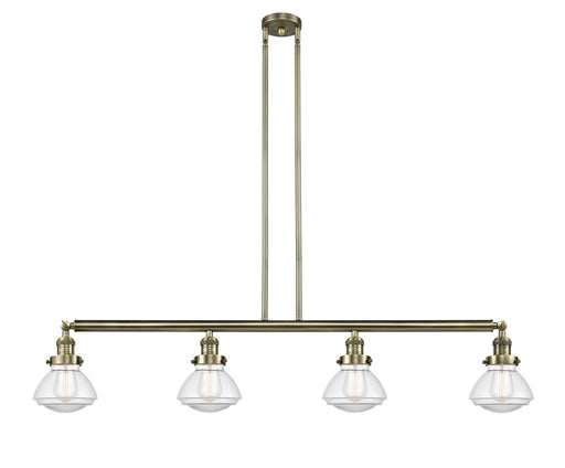 Innovations - 214-AB-G322 - Four Light Island Pendant - Franklin Restoration - Antique Brass