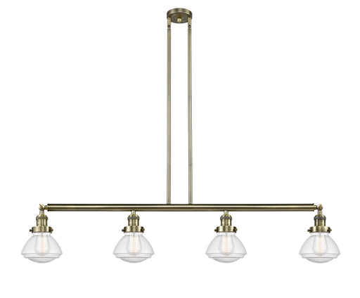 Innovations - 214-AB-G324 - Four Light Island Pendant - Franklin Restoration - Antique Brass