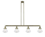 Innovations - 214-AB-G324 - Four Light Island Pendant - Franklin Restoration - Antique Brass