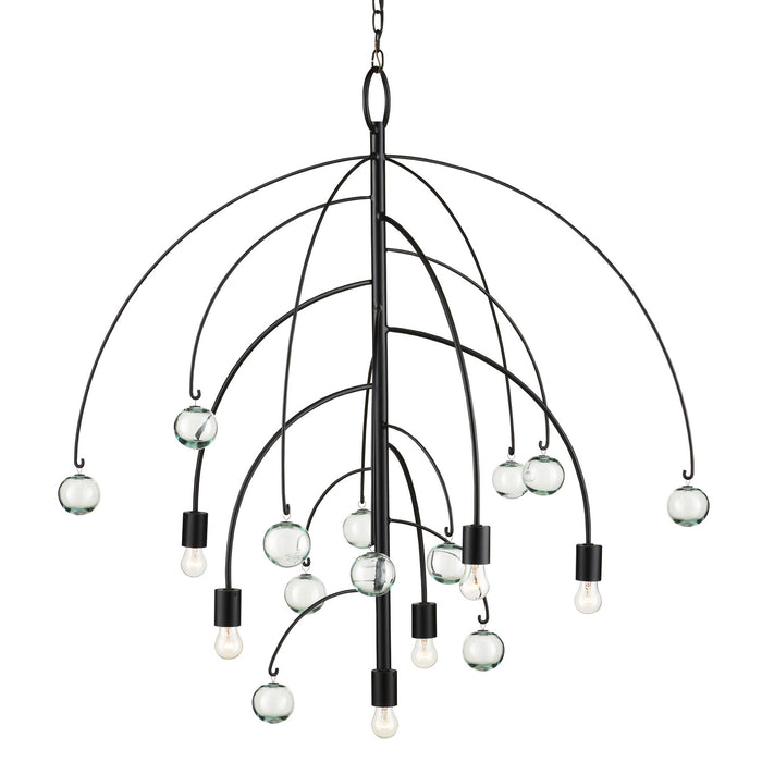 Currey and Company - 9000-0939 - Six Light Chandelier - Satin Black