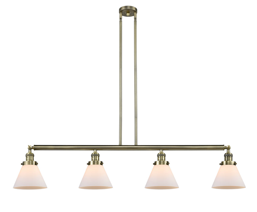 Innovations - 214-AB-G41 - Four Light Island Pendant - Franklin Restoration - Antique Brass