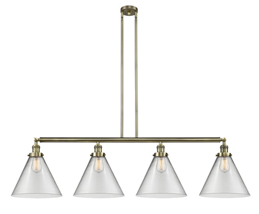 Innovations - 214-AB-G42-L - Four Light Island Pendant - Franklin Restoration - Antique Brass