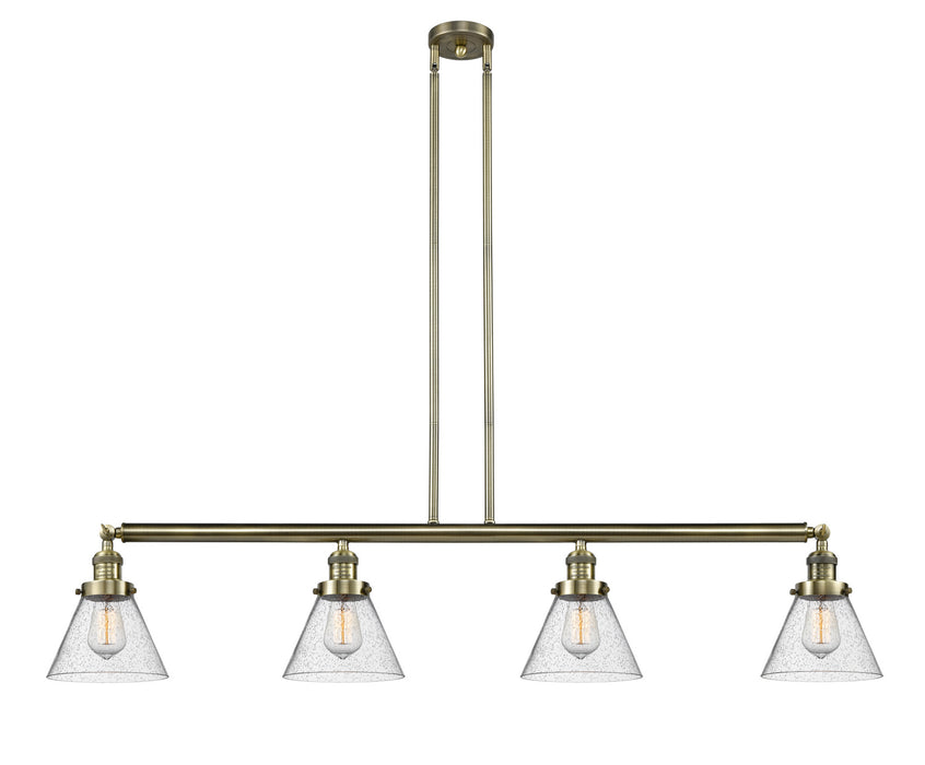 Innovations - 214-AB-G44 - Four Light Island Pendant - Franklin Restoration - Antique Brass