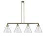 Innovations - 214-AB-G44-L - Four Light Island Pendant - Franklin Restoration - Antique Brass