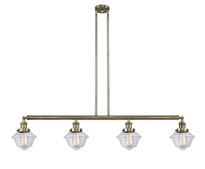 Innovations - 214-AB-G532 - Four Light Island Pendant - Franklin Restoration - Antique Brass