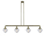 Innovations - 214-AB-G532 - Four Light Island Pendant - Franklin Restoration - Antique Brass