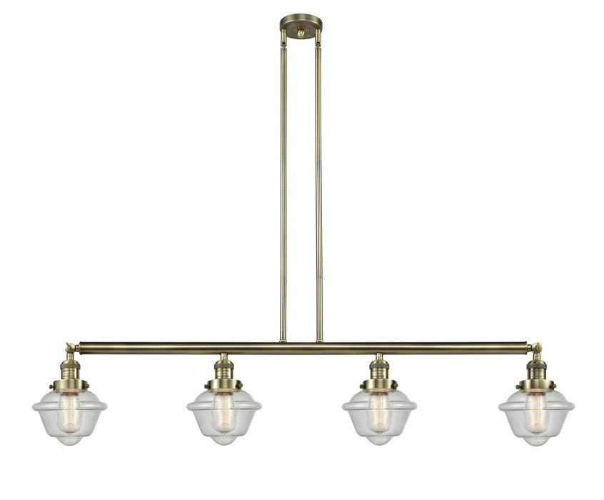 Innovations - 214-AB-G534 - Four Light Island Pendant - Franklin Restoration - Antique Brass