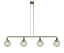 Innovations - 214-AB-G534 - Four Light Island Pendant - Franklin Restoration - Antique Brass