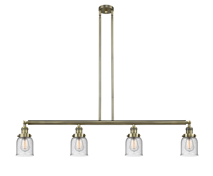 Innovations - 214-AB-G54 - Four Light Island Pendant - Franklin Restoration - Antique Brass