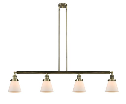 Innovations - 214-AB-G61 - Four Light Island Pendant - Franklin Restoration - Antique Brass