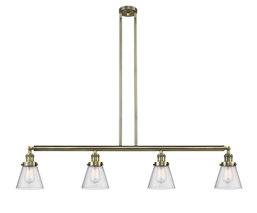 Innovations - 214-AB-G64 - Four Light Island Pendant - Franklin Restoration - Antique Brass